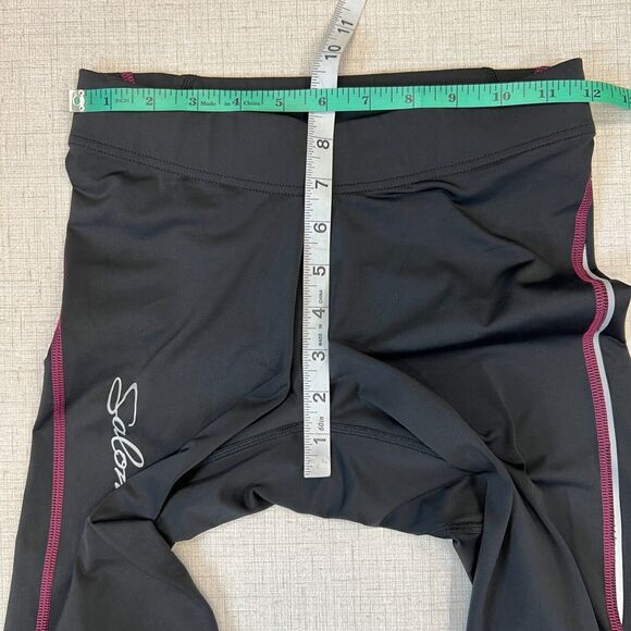Salomon Running Tights Womens XS Extra Small Drawstring Capri Sweat Wick Stretch - Picture 7 of 11